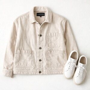 Emporio Armani Cropped Utility Jacket Size EU 40 (US 4-6) | Cotton Minimalist